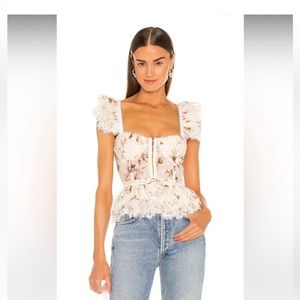 V. Chapman Delphina Top in English Rose- never worn size 8